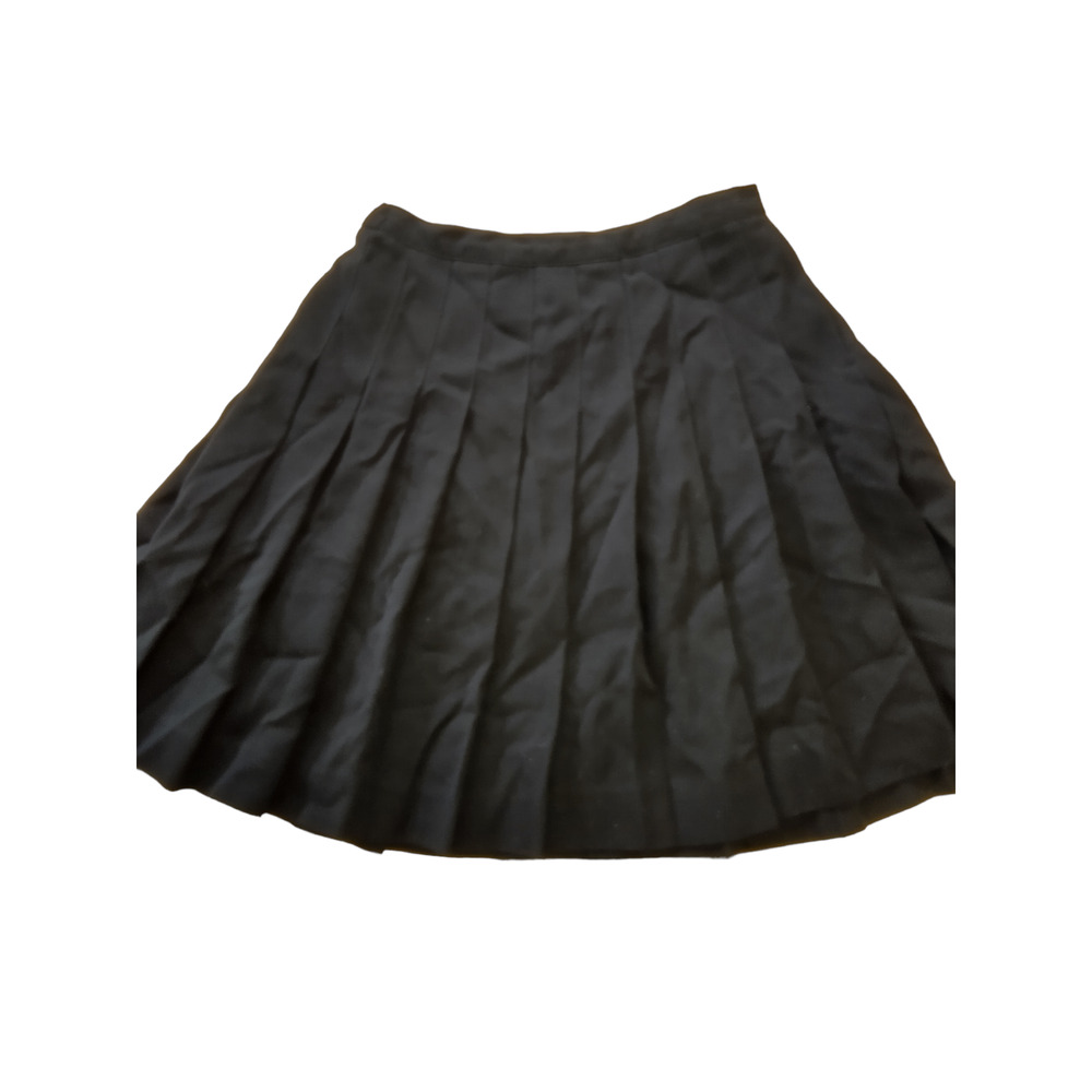 Vintage New Moves Girls Black Pleated Mini Skirt sz 12